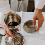 A Catholic priest presides over mass.