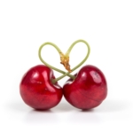 cherry stems tied in a heart shape