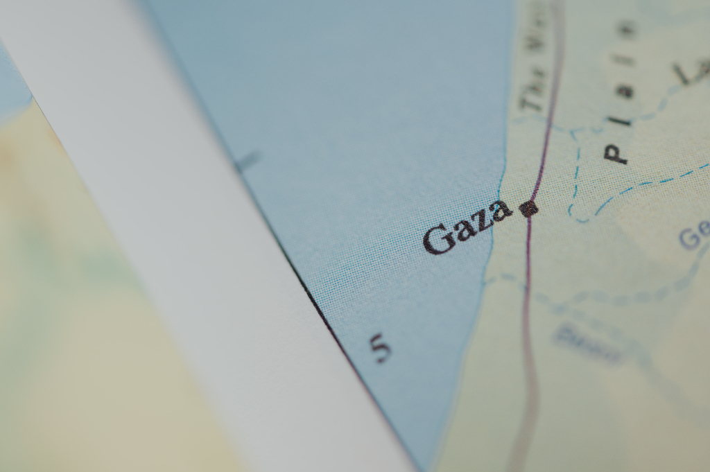 A map of Gaza.